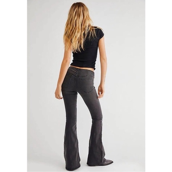 Free People We The Free Penny Pull-On Flare Jeans - Picture 2 of 5